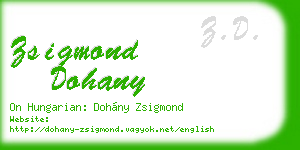 zsigmond dohany business card