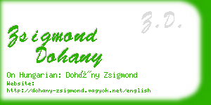 zsigmond dohany business card